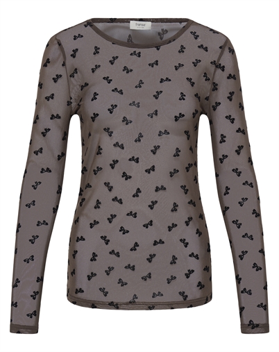 Fransa - FRDeta Langarmshirt - Brown Bows